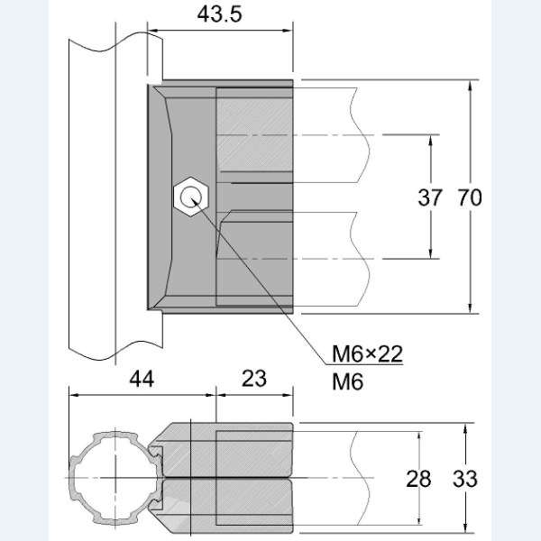 istruktura sa aluminum pipe connector