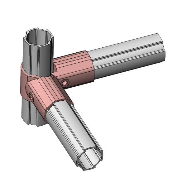 conector de tubo de aluminio