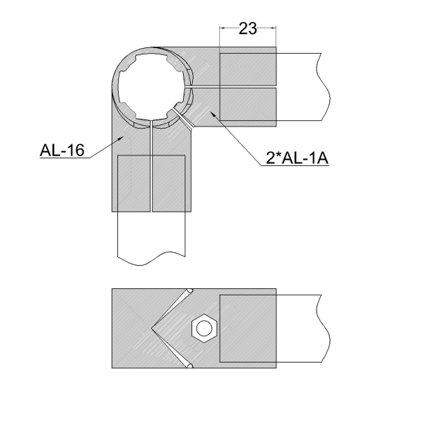 structuur van aluminium verbinding