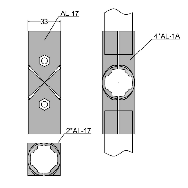 structuur van aluminium verbinding