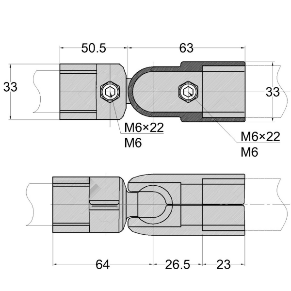 estrutura da unión de aluminio