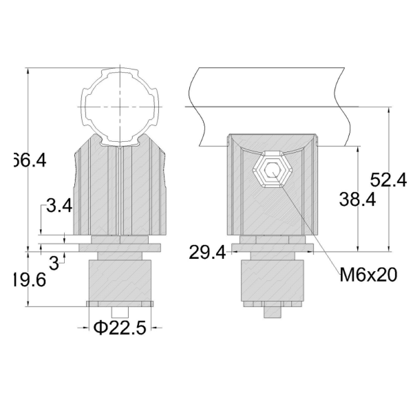 structure d'accessoire en aluminium