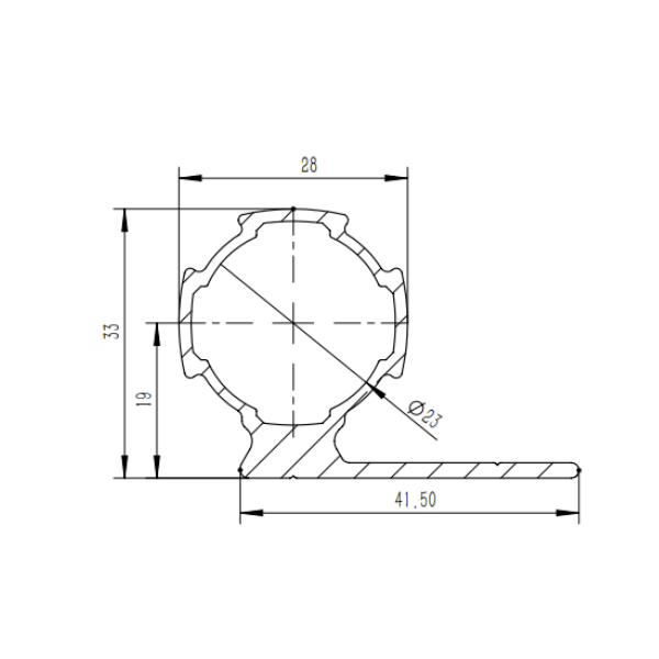 structuur van aluminium buis