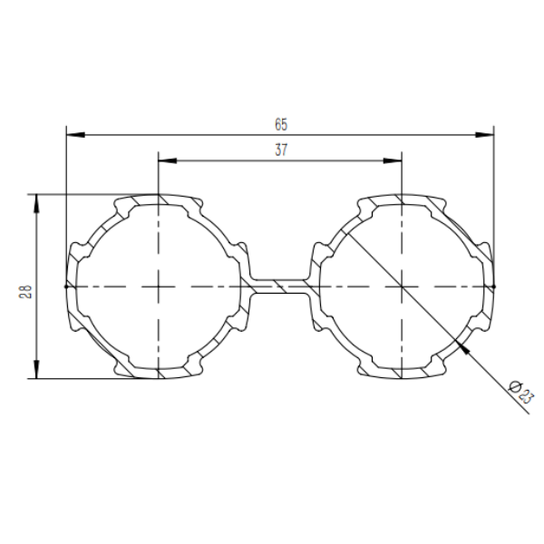 estructura de tubo de aluminio