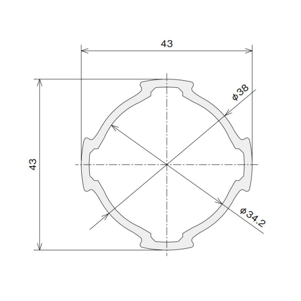 estructura de tubo de aluminio