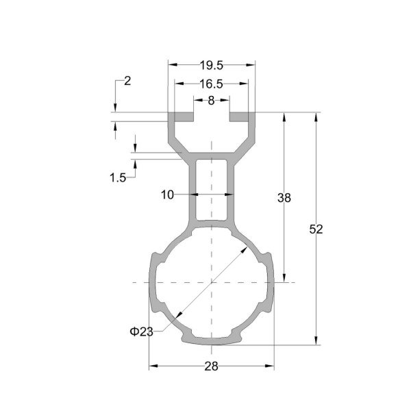 struktur tabung aluminium