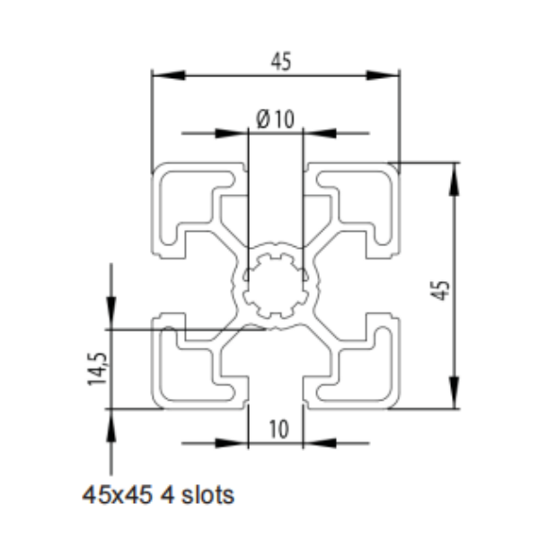 structure du profilé en aluminium