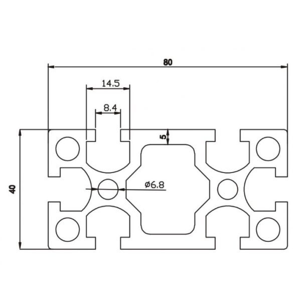 Struktur aus Aluminiumprofil