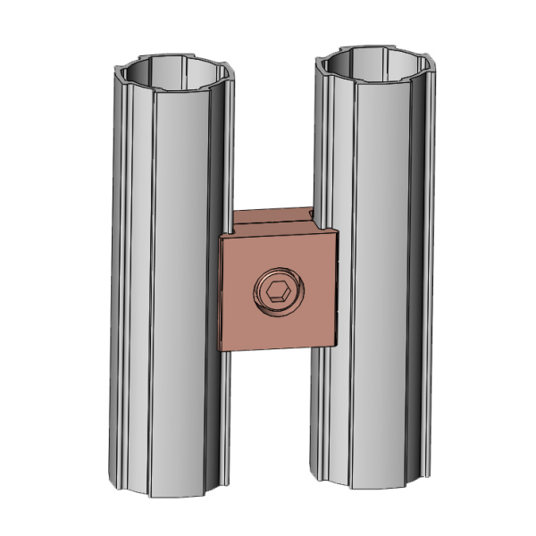 conector de tubo de aluminio